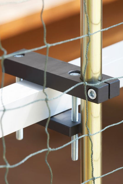 Teleskopstangen Halterung eckig braun