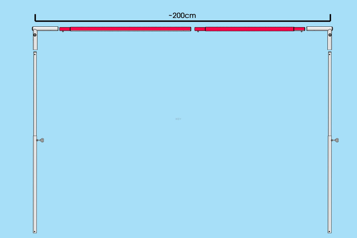 Verbindungsstange - 200cm aufbau