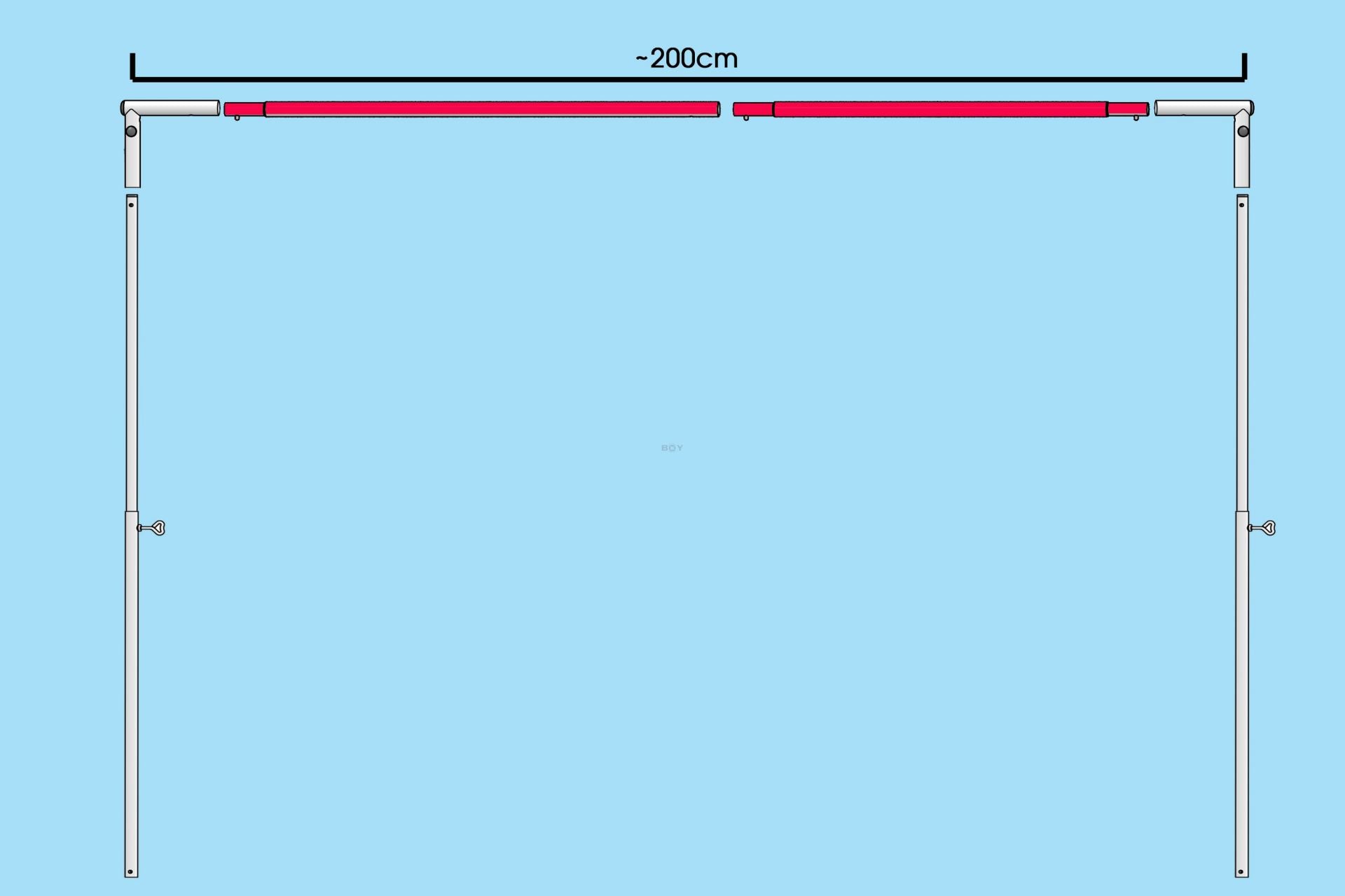Verbindungsstange - 200cm aufbau