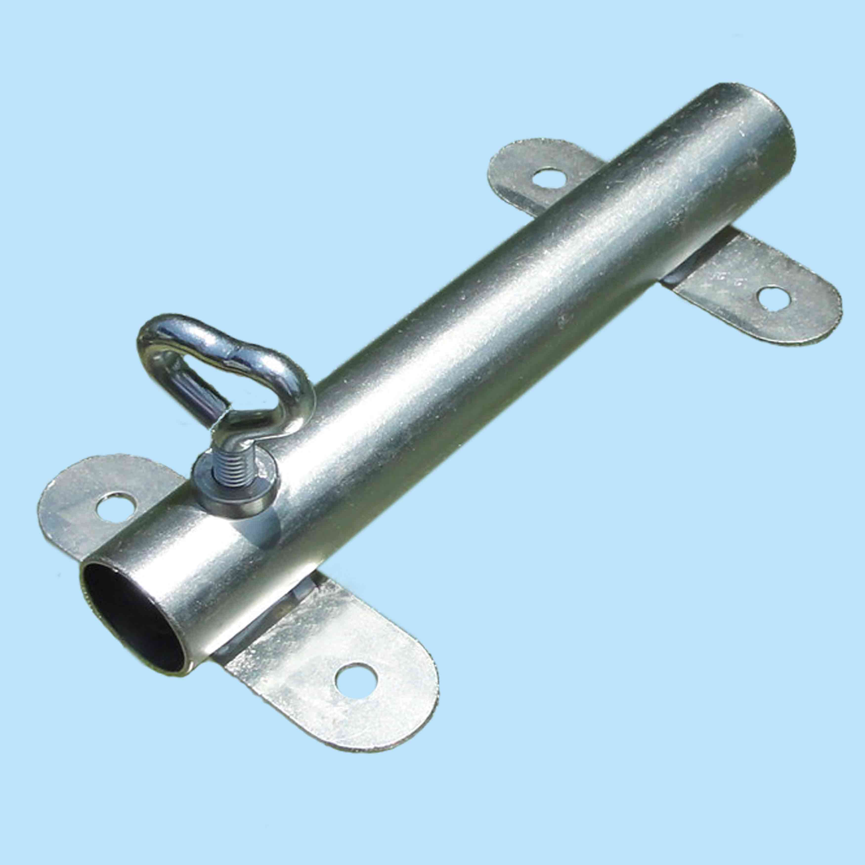 Wandhalterung für Teleskopstangen zum Ausziehen - Edelstahl - Wandhalterung für Teleskopstangen zum Ausziehen - Edelstahl -