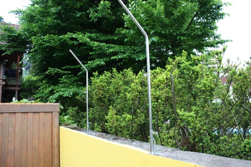 Cat net installation on a loggia