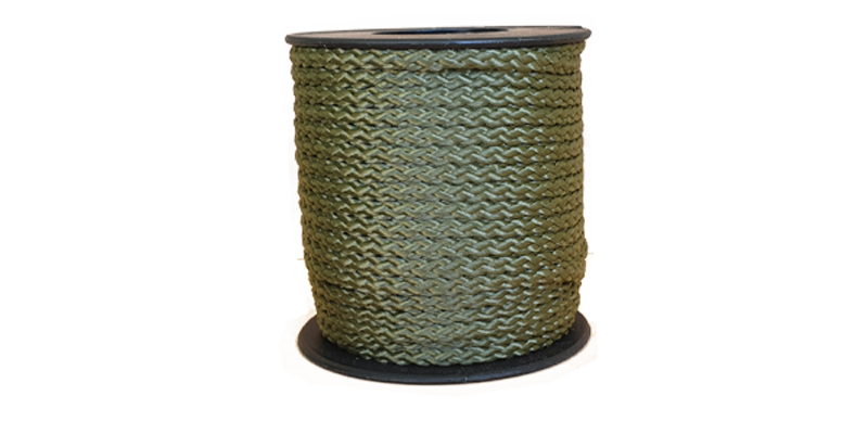 Flechtleine - 20m Rolle - 3mm Ø - olivgrün, schwarz & weiß Flechtleine - 20m Rolle - 3mm Ø - olivgrün, schwarz & weiß