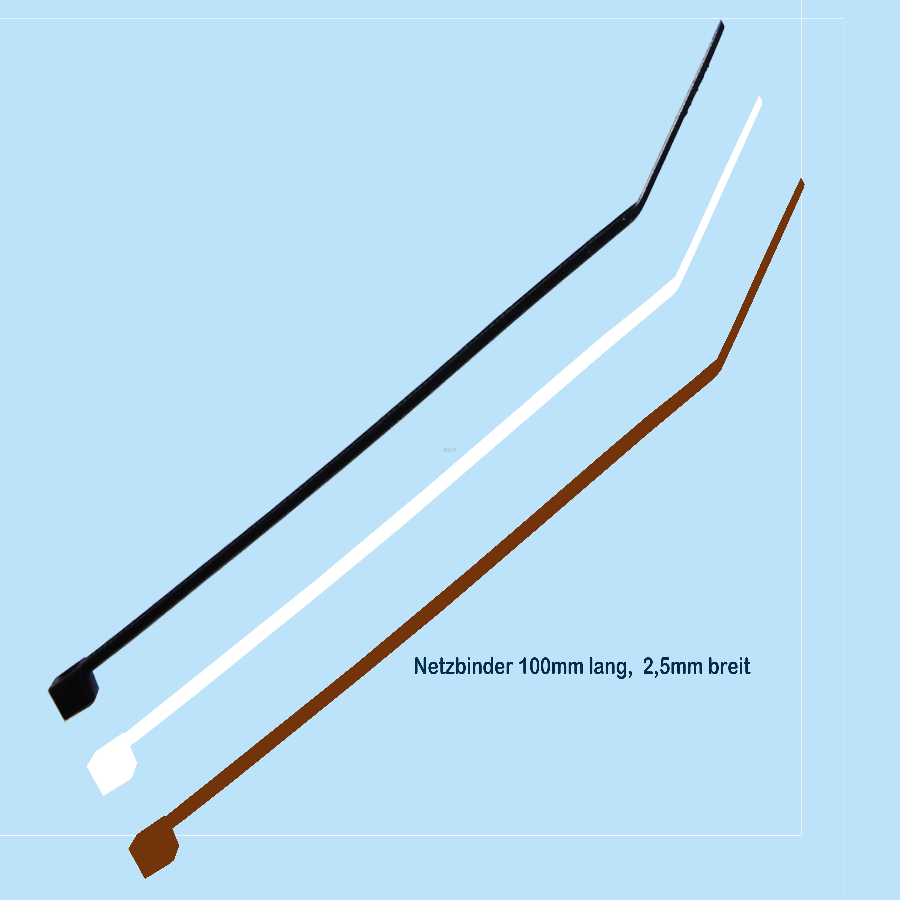 Netzbinder, ca. 100mm lang - 100Stück - natur weiß Netzbinder, ca. 100mm lang - 100Stück - natur weiß