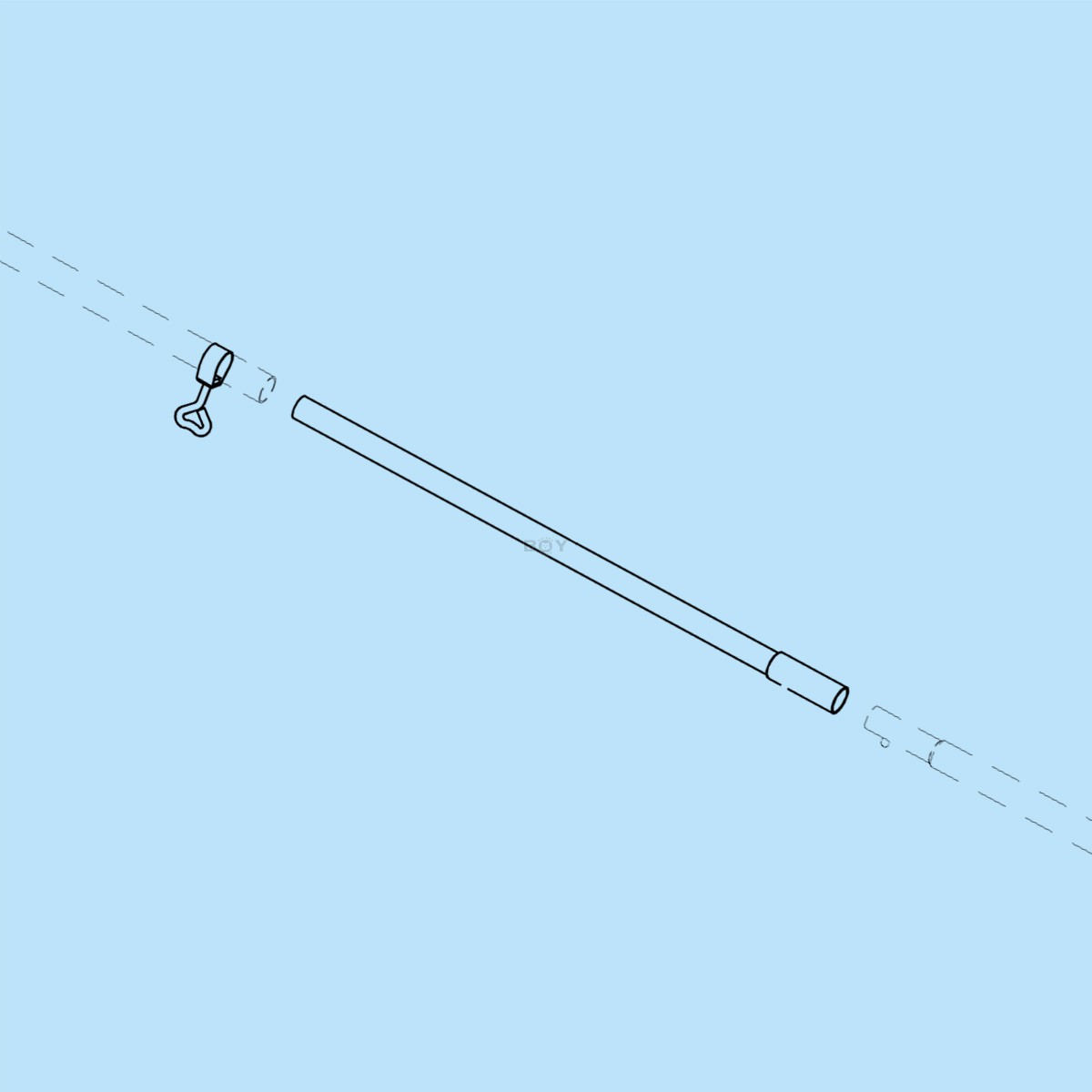 Verbindungsstange - stufenlos verstellbar von 10 bis 50cm