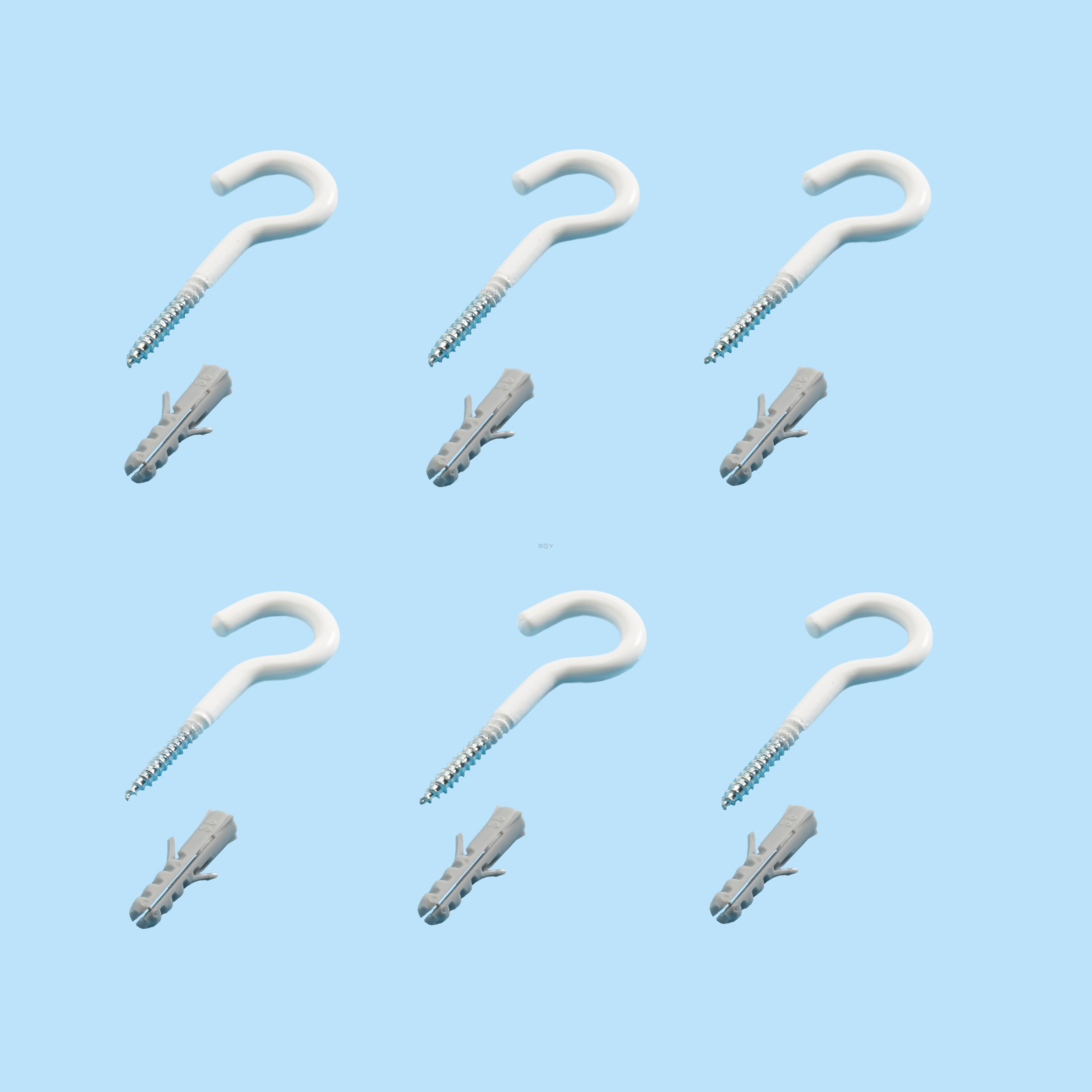 Plastic coated metal hooks and dowel Set Plastic coated metal hooks and dowel Set